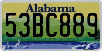 AL license plate 53BC889