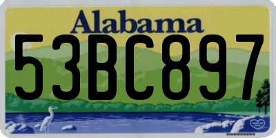 AL license plate 53BC897