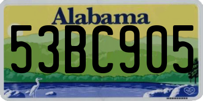 AL license plate 53BC905