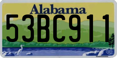 AL license plate 53BC911