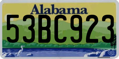 AL license plate 53BC923