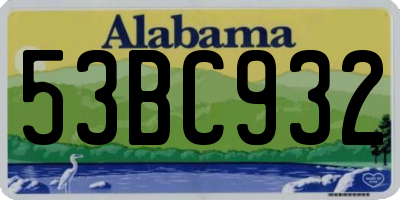 AL license plate 53BC932
