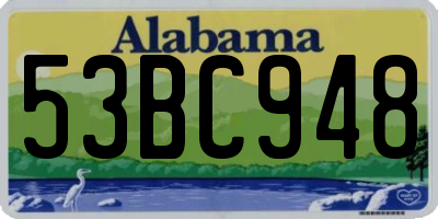 AL license plate 53BC948