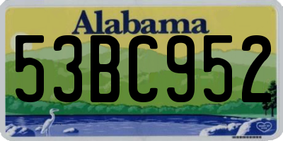 AL license plate 53BC952