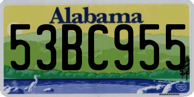 AL license plate 53BC955