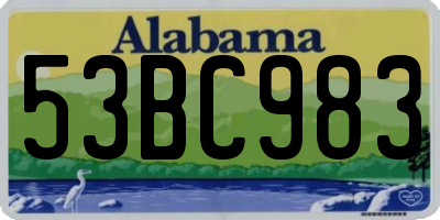 AL license plate 53BC983