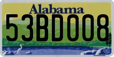 AL license plate 53BD008