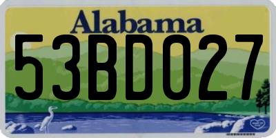 AL license plate 53BD027
