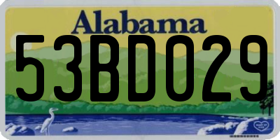 AL license plate 53BD029
