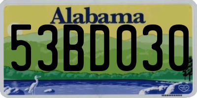 AL license plate 53BD030
