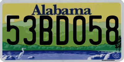 AL license plate 53BD058