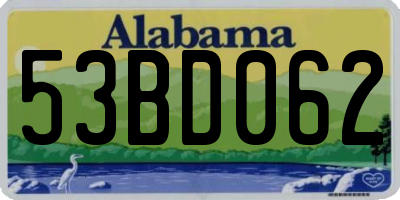 AL license plate 53BD062
