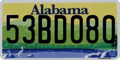 AL license plate 53BD080