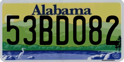 AL license plate 53BD082