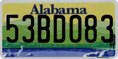 AL license plate 53BD083