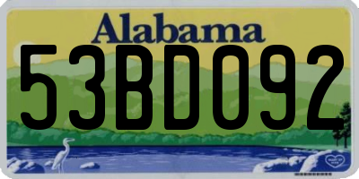 AL license plate 53BD092
