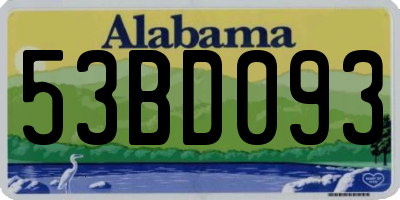 AL license plate 53BD093