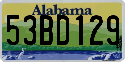 AL license plate 53BD129
