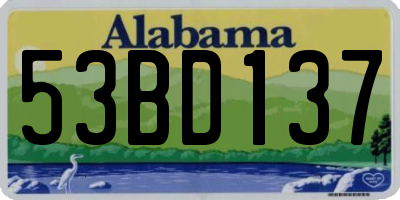 AL license plate 53BD137