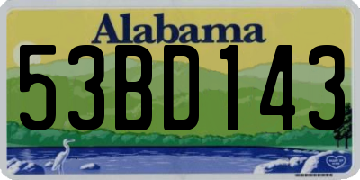 AL license plate 53BD143
