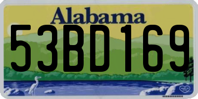 AL license plate 53BD169