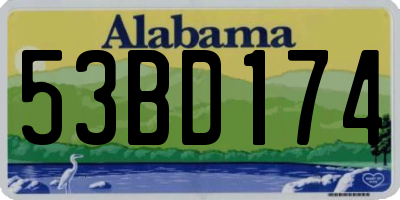 AL license plate 53BD174