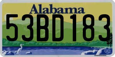 AL license plate 53BD183