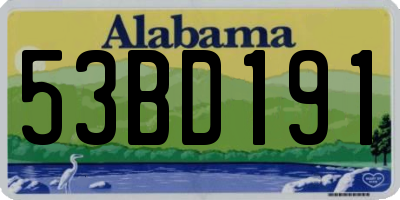 AL license plate 53BD191