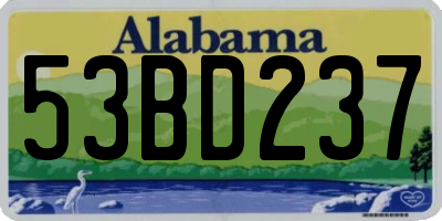 AL license plate 53BD237