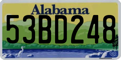 AL license plate 53BD248