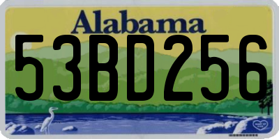 AL license plate 53BD256