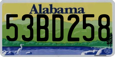 AL license plate 53BD258
