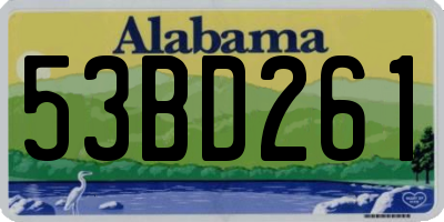 AL license plate 53BD261