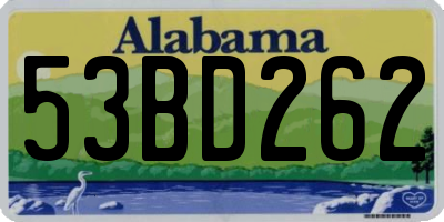 AL license plate 53BD262