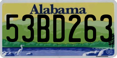 AL license plate 53BD263
