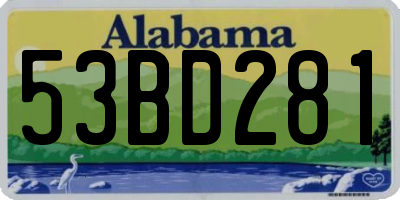 AL license plate 53BD281