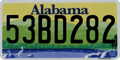 AL license plate 53BD282