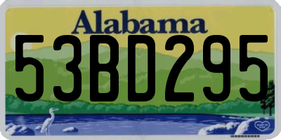 AL license plate 53BD295