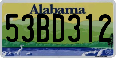AL license plate 53BD312