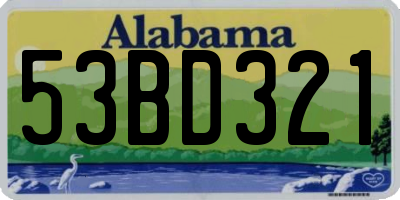 AL license plate 53BD321