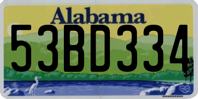 AL license plate 53BD334