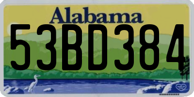 AL license plate 53BD384