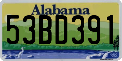 AL license plate 53BD391