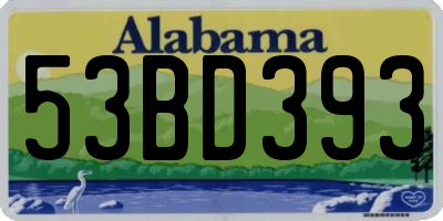 AL license plate 53BD393