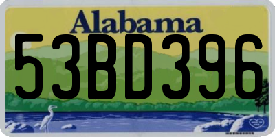AL license plate 53BD396