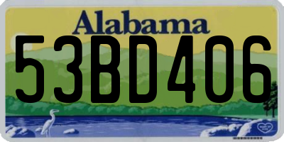 AL license plate 53BD406