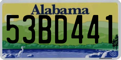 AL license plate 53BD441