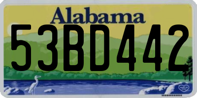 AL license plate 53BD442