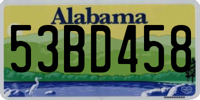 AL license plate 53BD458