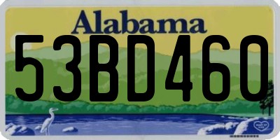 AL license plate 53BD460